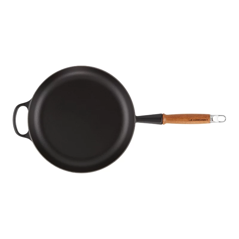 LE CREUSET valurautapaistinpannu puukahvalla Ø28cm matta musta