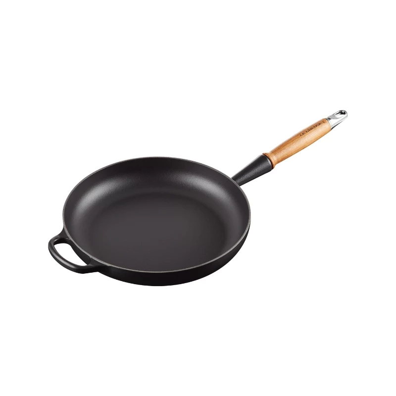 LE CREUSET valurautapaistinpannu puukahvalla Ø28cm matta musta