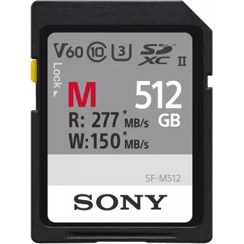 Sony M-Series SDXC 512GB UHS-II muistikortti, C10, U3, V60 (SFM512.SYM)