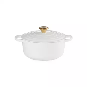 LE CREUSET valurautainen pyöreä kattila 24cm 4,2L valkoinen