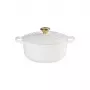 LE CREUSET valurautainen pyöreä kattila 24cm 4,2L valkoinen