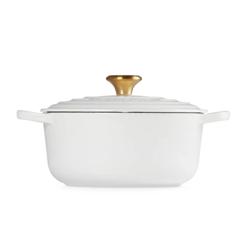 LE CREUSET valurautainen pyöreä kattila 24cm 4,2L valkoinen