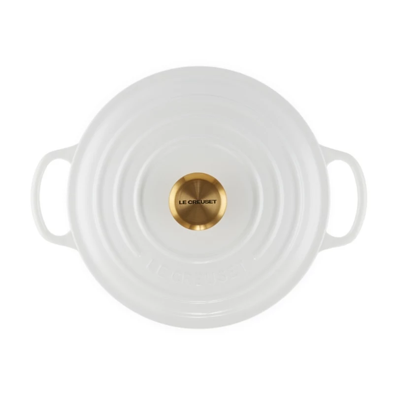 LE CREUSET valurautainen pyöreä kattila 24cm 4,2L valkoinen