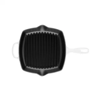 Le Creuset valurautainen neliömäinen grillipannu 26x26 cm valkoinen