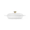 LE CREUSET matala valurautapata 30 cm 3,5L valkoinen