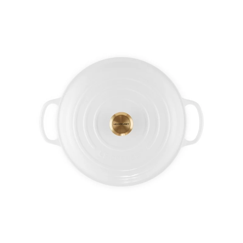 LE CREUSET matala valurautapata 30 cm 3,5L valkoinen