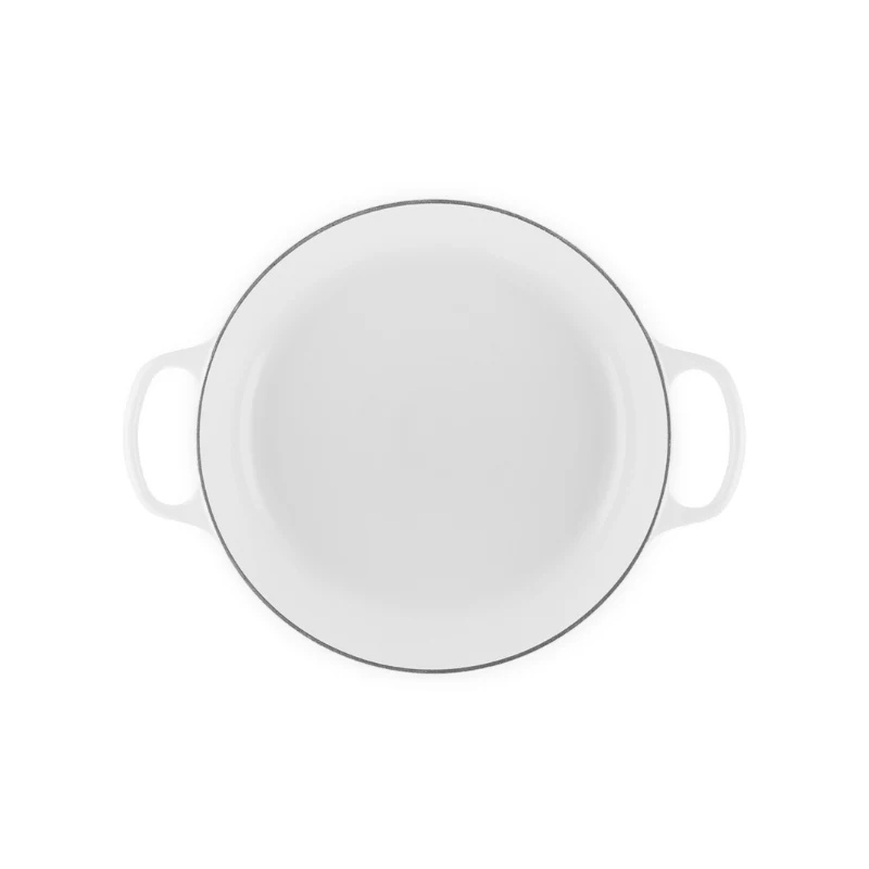 LE CREUSET matala valurautapata 30 cm 3,5L valkoinen