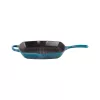 Le Creuset valurautainen neliömäinen grillipannu 26x26 cm sininen
