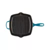 Le Creuset valurautainen neliömäinen grillipannu 26x26 cm sininen