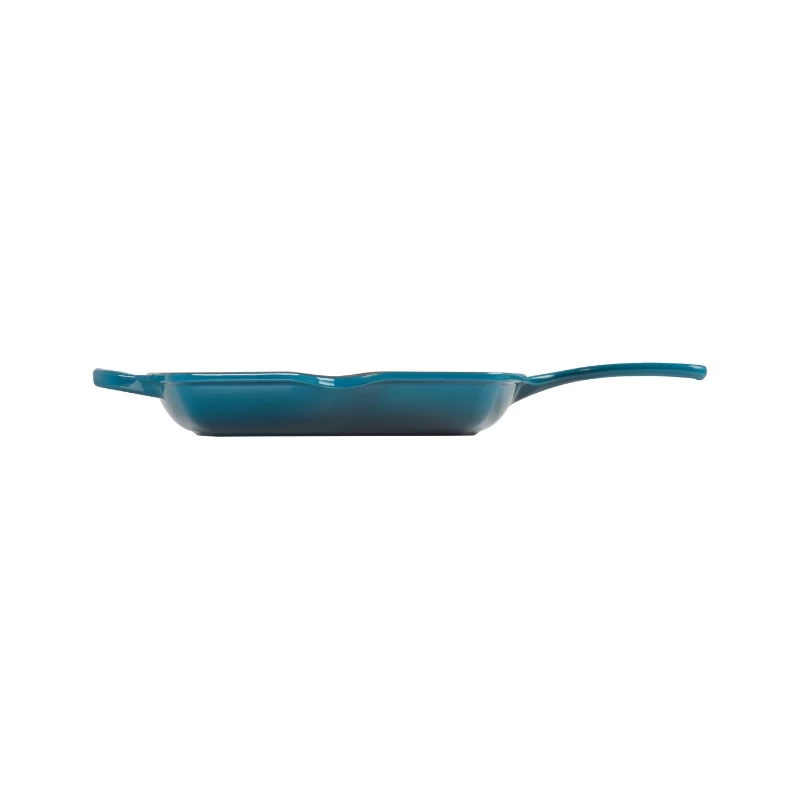 Le Creuset valurautainen neliömäinen grillipannu 26x26 cm sininen