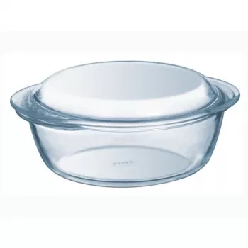 Pyrex Essentials 3L pyöreä lasisäilytysastia kannella, borosilikaattilasi, Ø22 cm