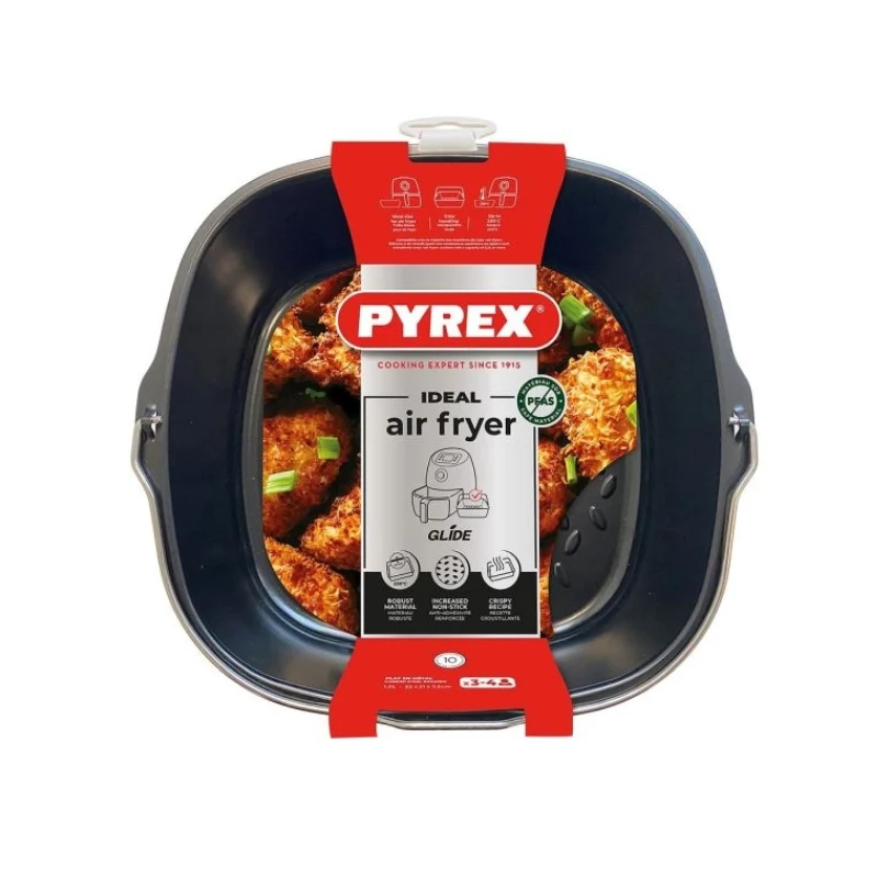 PYREX metallinen leivinpelti kiertoilmakypsentimelle 22x21x7,5 cm