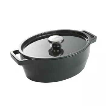 Pyrex valurautainen uunivuoka soikea 5,8L harmaa 33x25cm