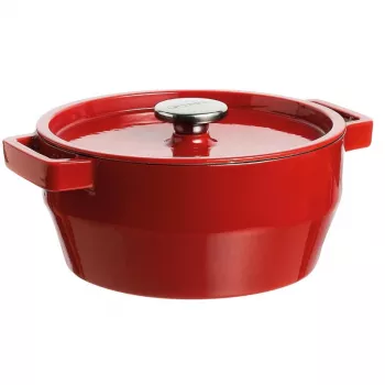 PYREX valurautakattila 6,8L pyöreä 28cm punainen