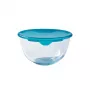 PYREX lasinen sekoituskulho kannella 2,3L Ø21cm