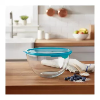 PYREX lasinen sekoituskulho kannella 2,3L Ø21cm