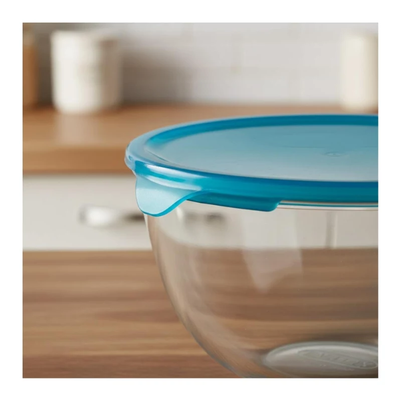 PYREX lasinen sekoituskulho kannella 2,3L Ø21cm