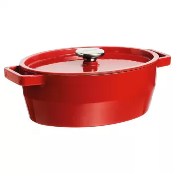 Pyrex valurautainen uunivuoka soikea 5,8L punainen 33x25cm