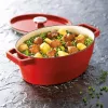 Pyrex valurautainen uunivuoka soikea 5,8L punainen 33x25cm