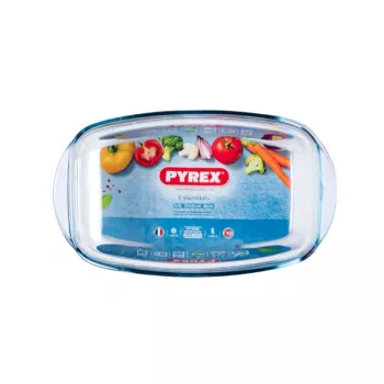 PYREX lasiastia kannella 4,5L suorakaiteen muotoinen Essentials 33x20x14cm