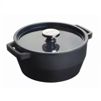 Pyrex valurautapata 6,8L pyöreä 28cm harmaa