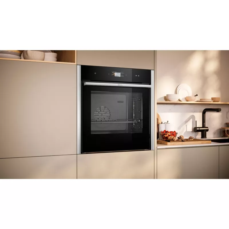 Neff B64FS31N0 N90 kalusteisiin asennettava uuni FullSteam-toiminnolla, 71L, ruostumaton teräs