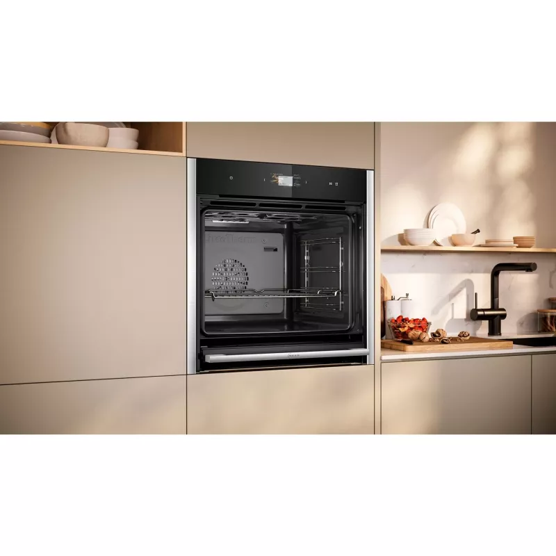 Neff B64FS31N0 N90 kalusteisiin asennettava uuni FullSteam-toiminnolla, 71L, ruostumaton teräs