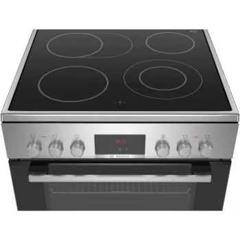 Bosch HKR39C250 Serie 4 vapaasti sijoitettava sähköliesi keraamisella keittotasolla, ruostumaton teräs