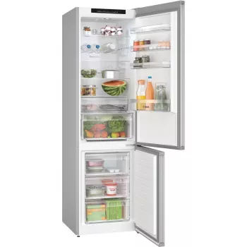 Bosch KGN392LBF Serie 4 vapaasti seisova jää-pakastinyhdistelmä, 203 cm korkeus, energiatehokkuusluokka B, hopea Inox-look