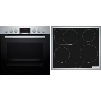 Bosch HND415LS62 kalusteisiin asennettava uuni ja keraaminen liesi -sarja, 71L, 7 toimintoa, ruostumaton teräs