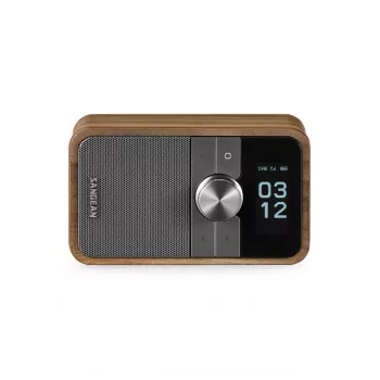 Sangean DDR-8 kannettava DAB+ -radio aidolla pähkinäpuuviilulla