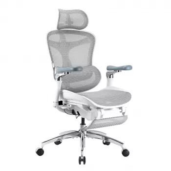 SIHOO DORO C300 Pro Mesh ergonominen toimistotuoli jalkatuella, valkoinen