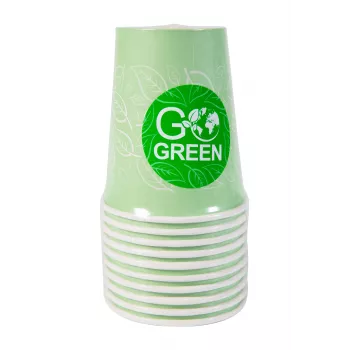 GOGREEN kompostoitava piknikastiasetti 4 henkilölle, 24 osaa, kasvipohjainen, luonnonvalkoinen