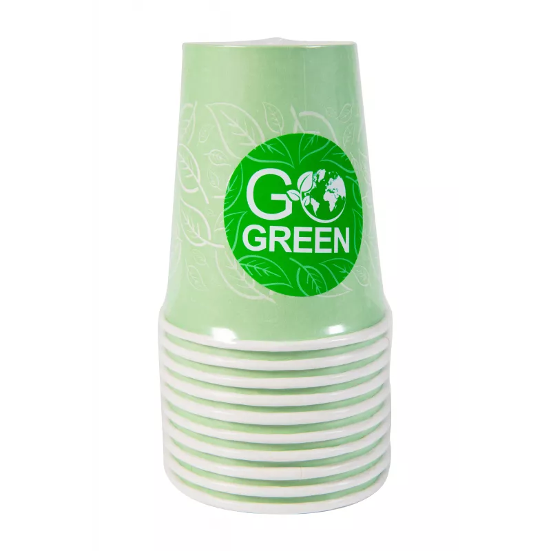 GOGREEN kompostoitava piknikastiasetti 4 henkilölle, 24 osaa, kasvipohjainen, luonnonvalkoinen