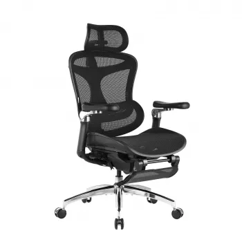 SIHOO DORO C300 Pro verkkokangas ergonominen toimistotuoli jalkatuella, musta