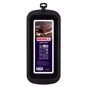 NEWILL leipävuoka 25x11x6,4 cm musta tarttumaton leivontavuoka hiiliterästä
