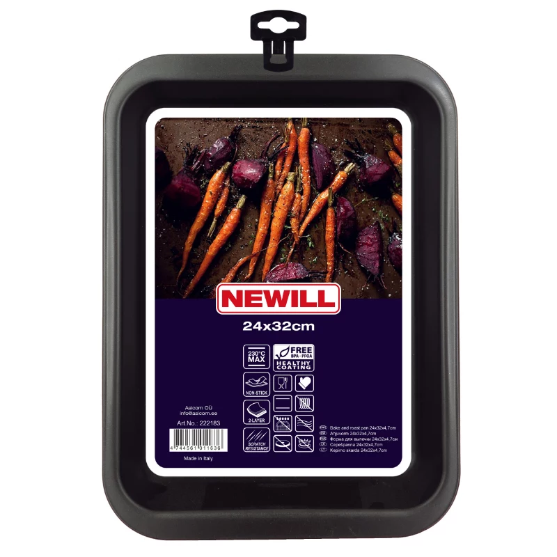 NEWILL uunivuoka 22x28x4,7 cm musta