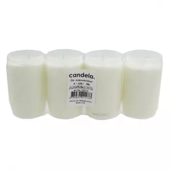 CANDELA hautakynttilät öljysetti 4 kpl, paloaika ~60 h, valkoinen