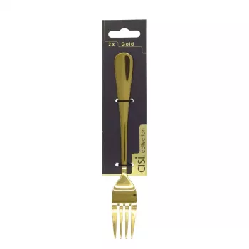 ASI Collection kultaiset haarukat, ruostumaton teräs, 20 cm, 2 kpl