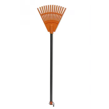 HORTUS pieni käsiharava kahvalla, oranssi, 20 cm pää, 14 piikkiä