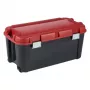 KETER DIY-laatikko kannella Totem 80L 79,5x39,5x37,1cm musta/punainen