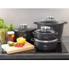Zilner Marble 17-osainen keittosarja musta ZL-8636