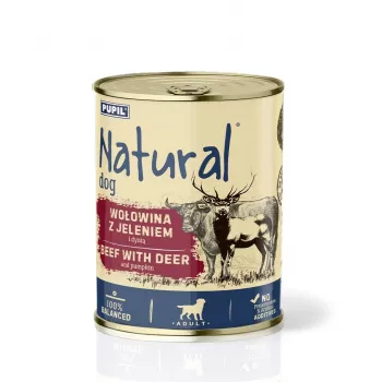NATURAL nauta riista ja kurpitsa - märkäruoka koirille - 800g