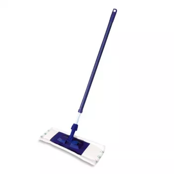 YORK Smart Flat Mop Brush 45x15 cm teleskooppivarrella 74-130 cm, mikrofiber, harmaa/sininen