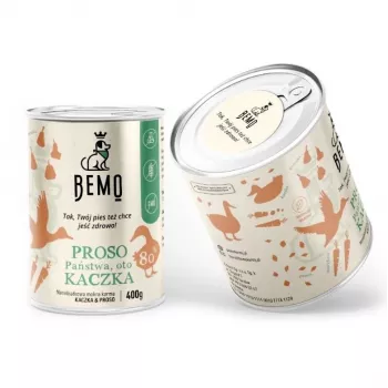 BEMO hirssi ja ankka Mono - märkäruoka koirille - ankka - 400g