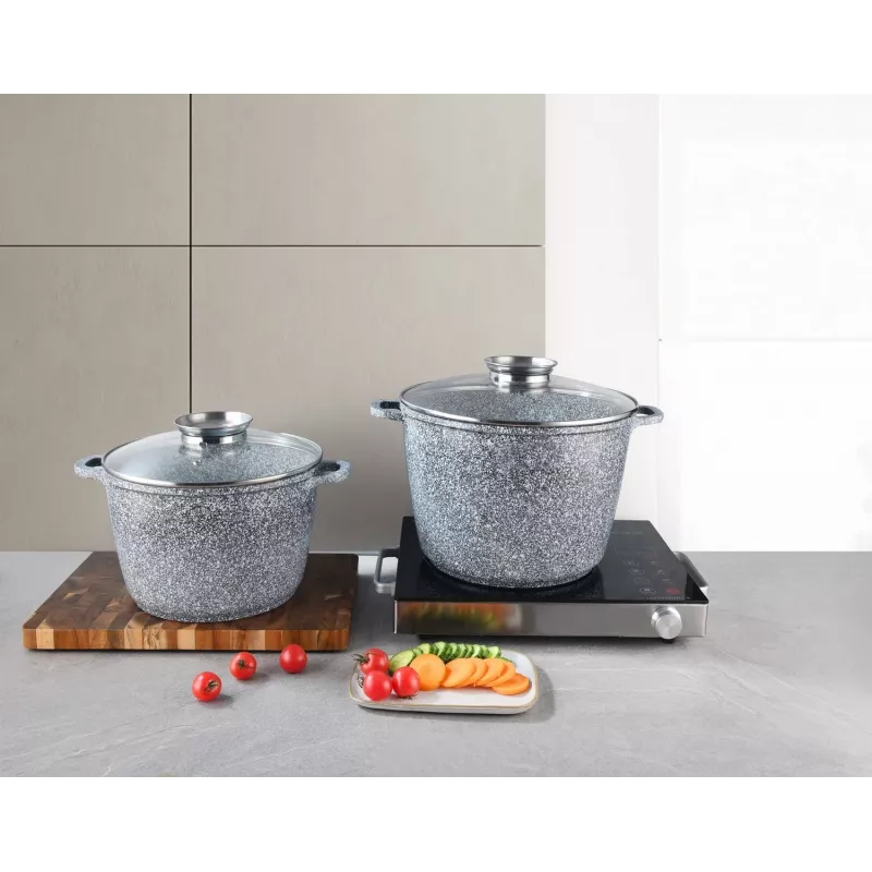 Zilner Marmor 4-osainen kattilasarja harmaa ZL-7066