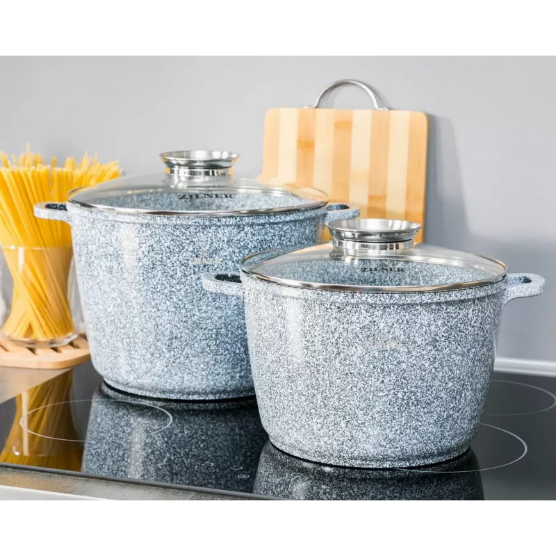 Zilner Marmor 4-osainen kattilasarja harmaa ZL-7066