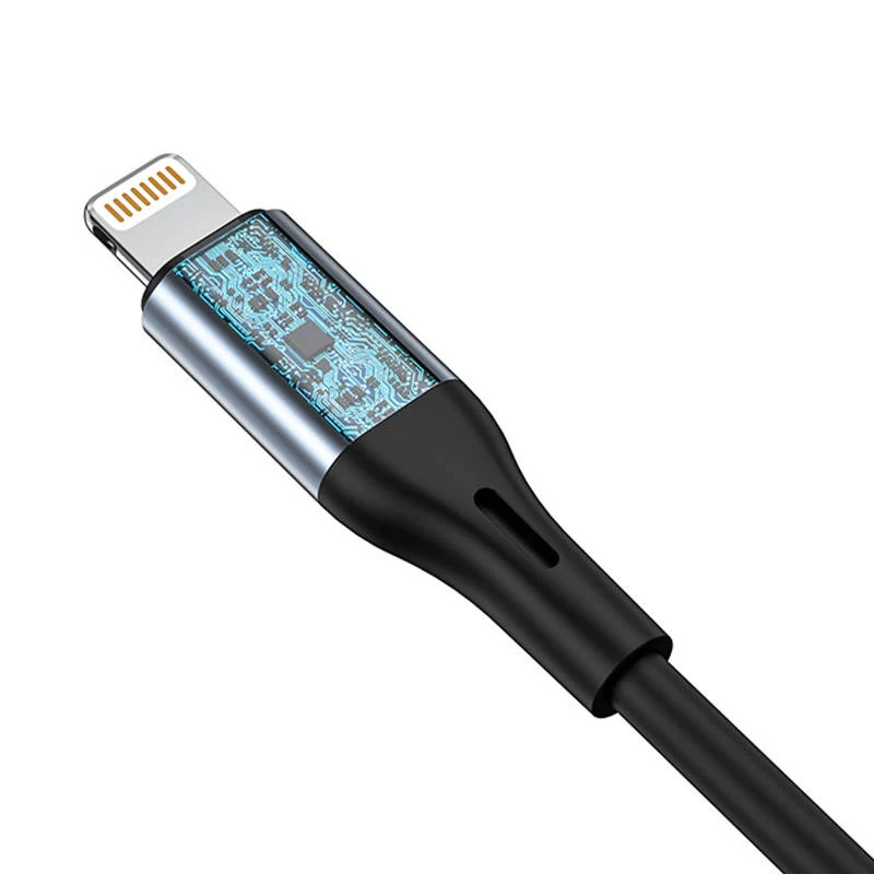 VIPFAN L05 Lightning - 3,5 mm AUX -audiokaapeli, 1 m, harmaa
