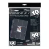 Ultra Pro 9-Pocket Trading Card -sivut hologrammisinetillä, 10 kpl:n pakkaus