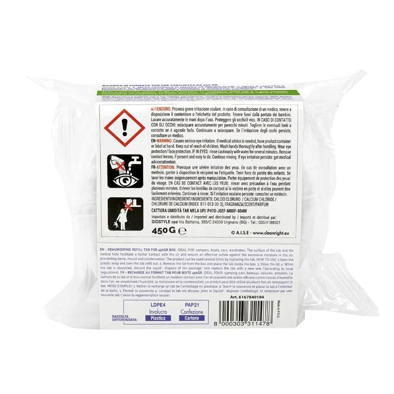 ORDINETT kosteudenpoistaja täyttötabletti 450 g sitruuna